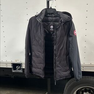 Canada Goose Black Hooded Puffer Jacket- 5078L (packable)